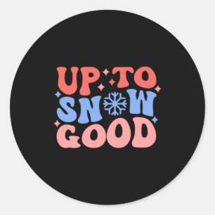 雪が降るまでの楽しい冬のデザイン ラウンドシール