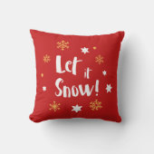 "雪が降るようにして下さいそれが!"  書道のクリスマス クッション (正面)