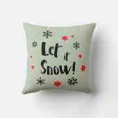 "雪が降るようにして下さいそれが!"  書道のクリスマス クッション (裏面)