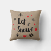 "雪が降るようにして下さいそれが!"  書道のクリスマス クッション (裏面)