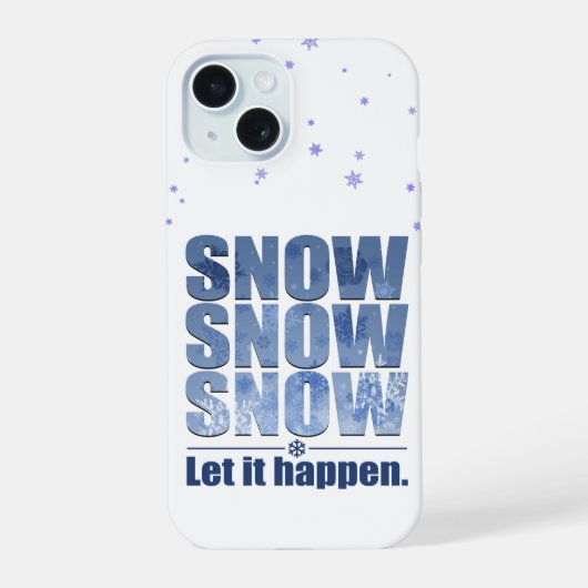 雪が降るように iPhone 15ケース (裏面)