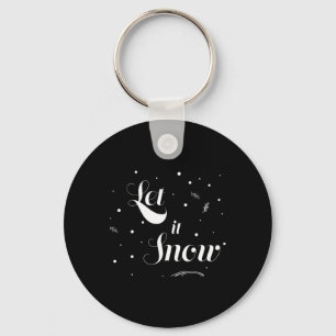 雪が降るよクリスマスホリデーTシャツ キーホルダー