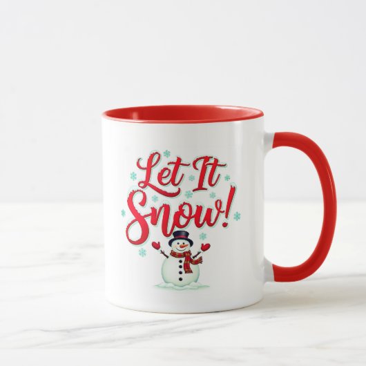 雪が降るよ！フェスティブコーヒーマグ マグカップ (右)