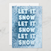 雪が降るよ！冷たい3Dタイポグラフィーの楽しみ シーズンカード (正面/裏面)