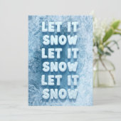 雪が降るよ！冷たい3Dタイポグラフィーの楽しみ シーズンカード (スタンド正面)