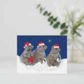 雪が降るクリスマス ポストカード (スタンド正面)