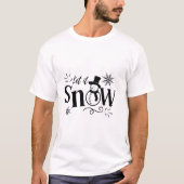 雪が降るクリスマスTシャツ Tシャツ (正面)
