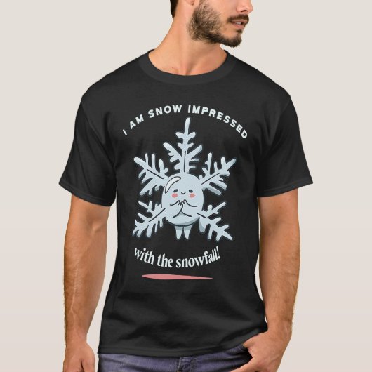 雪が降る冬の予報に感服した Tシャツ (正面)