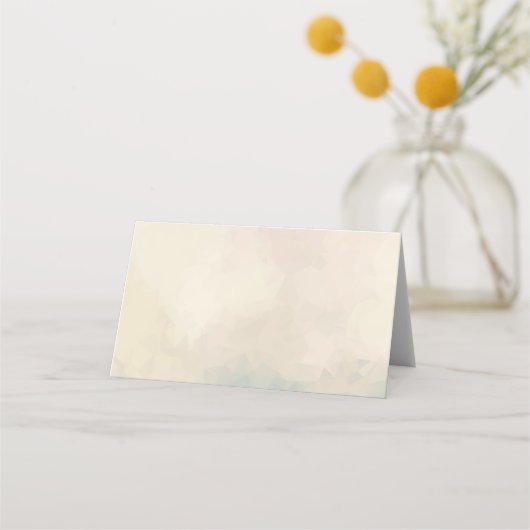 雪が降る冬の森の中の茶色の馬 プレイスカード (裏面)