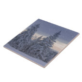 雪が降る美しい冬の風景 タイル (側面)