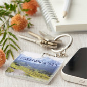 雪が降る道山 キーホルダー (正面右)