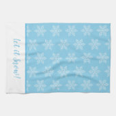 雪が降る雪片の模様 キッチンタオル (横)