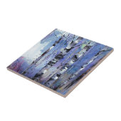 雪が降る魔法の樺の木 タイル (側面)