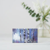 雪が降る魔法の樺の木 名刺 (スタンド正面)
