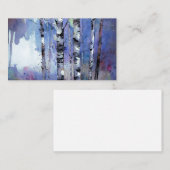 雪が降る魔法の樺の木 名刺 (正面/裏面)