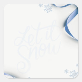 雪が降る スクエアシール