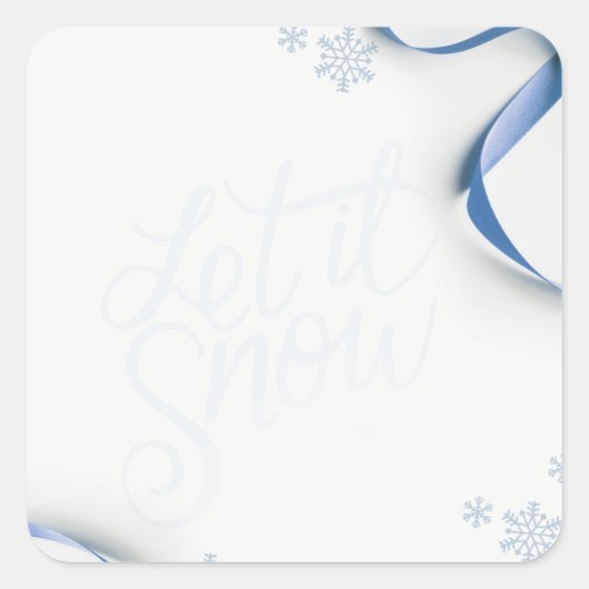 雪が降る スクエアシール (正面)