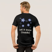 雪が降る トライブレンドTシャツ (裏面全面)