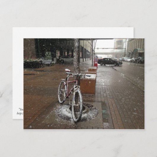 雪が降る ポストカード (正面/裏面)