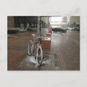 雪が降る ポストカード (正面)