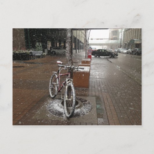 雪が降る ポストカード (正面)