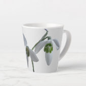 雪が降る。ライトグレーラテマグ カフェラテマグ (右アングル)