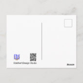 雪が降る。文字はがき ポストカード (裏面)