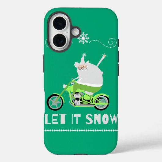 雪が降る 緑 Case-Mate iPhoneケース (裏面)