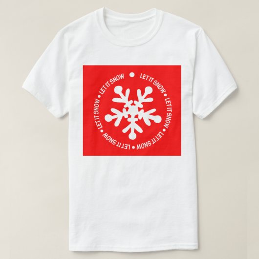雪が降る T シャツ (デザイン正面)