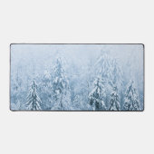 雪が霧の中でブナの林を覆った デスクマット (正面)