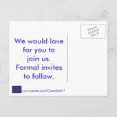 雪が青い、日付はがきを保存する 案内ポストカード (裏面)