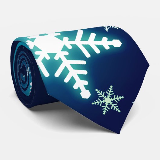 雪が青く積もる ネクタイ (ロール)