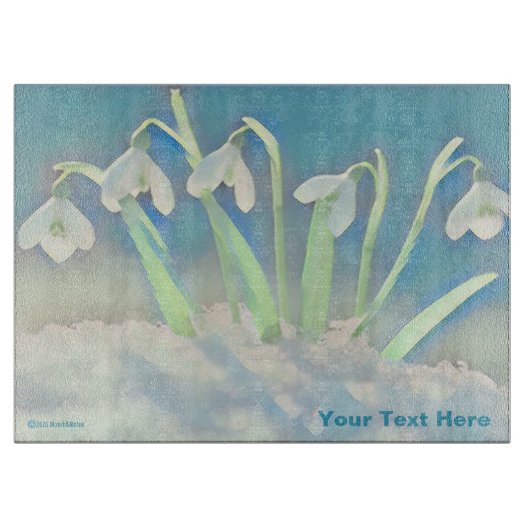 雪が青 カッティングボード (正面)