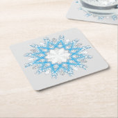 雪が飛ぶにつれて スクエアペーパーコースター (アングル)
