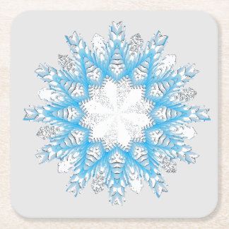 雪が飛ぶにつれて スクエアペーパーコースター