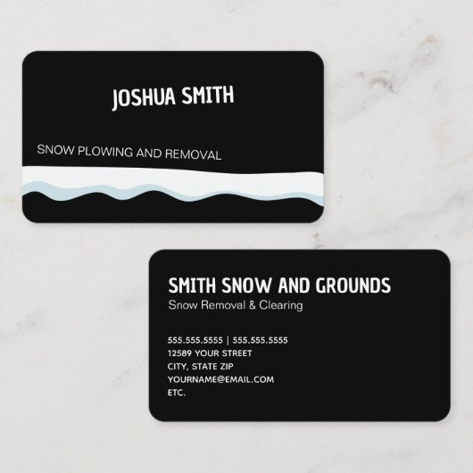 雪が黒く耕す 名刺 (正面/裏面)