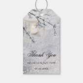 雪きらめく冬の結婚式 ギフトタグ (正面)