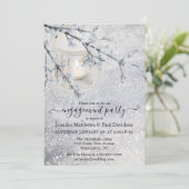 雪きらめく冬婚約パーティ  招待状 (スタンド正面)