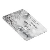 雪きらめく氷の冬の結婚式の日付を保存 マグネット (右側)