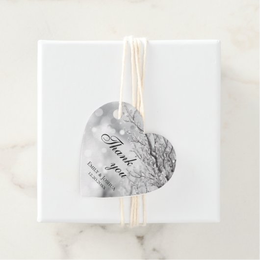 雪きらめく氷の冬の結婚式 フェイバータグ (インサイチュ)