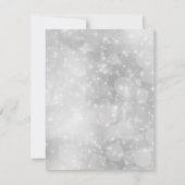雪きらめく氷ウィンターウェディングブライダルシャワー 招待状 (裏面)