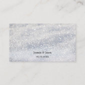 雪きらめく灯の冬の結婚式座席表 プレイスカード (裏面)
