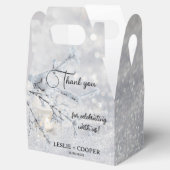 雪きらめく灯の冬の結婚式 フェイバーボックス (オープン)