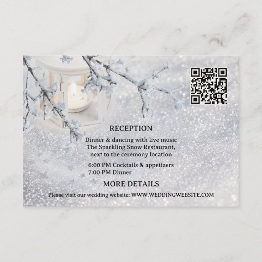 雪きらめく灯式 エンクロージャーカード (裏面)