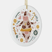 雪きらめく片オーナメント セラミックオーナメント (右)