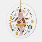 雪きらめく片オーナメント セラミックオーナメント (左)