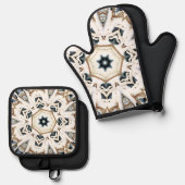 雪くもの巣 鍋つかみ&鍋敷きセット (正面/裏面)