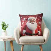 雪すてき片に囲まれたサンタクロース クッション (椅子)