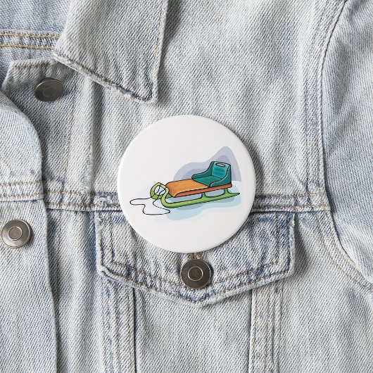 雪そり 缶バッジ