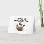 雪だらけのおもしろい シーズンカード (正面)